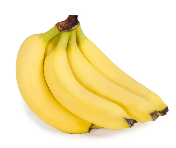 Hromada banánů na bílém pozadí — Stock fotografie