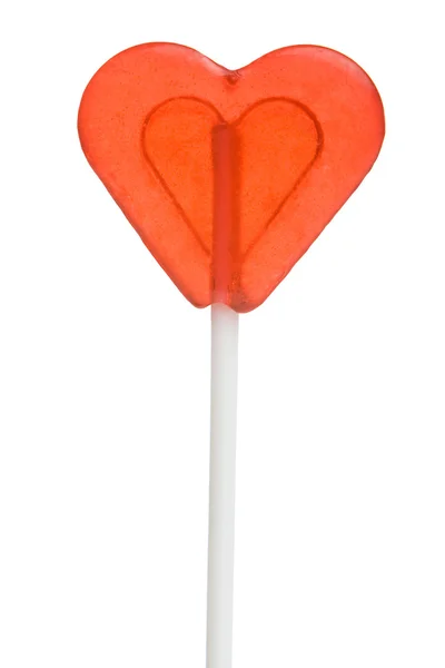 Hjärta form lollipop på en pinne — Stockfoto