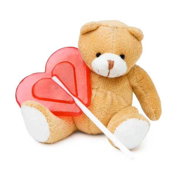 Kalpli oyuncak ayı — Stok fotoğraf