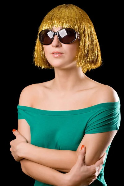 Gold hair women — Stock Photo, Image