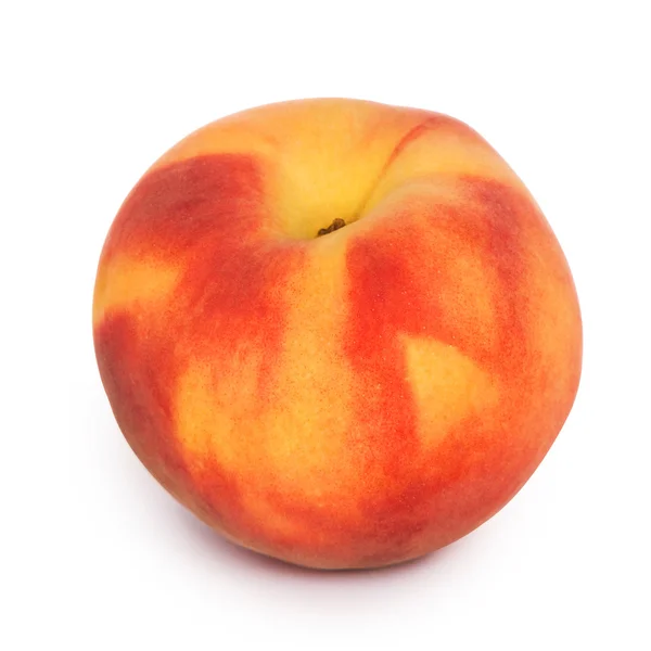 Peach isolera över vit bakgrund — Stockfoto