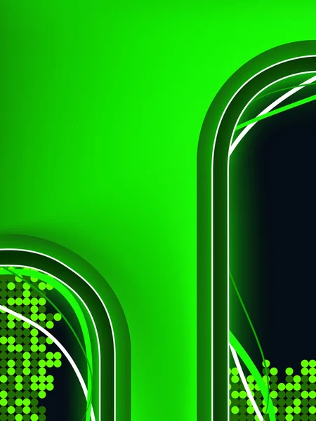 Groene neon achtergrond met copyspace — Stockvector