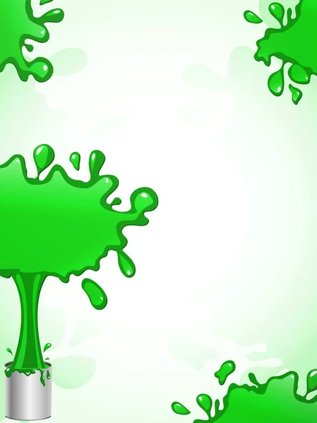 Sfondo verde inchiostro Splash . — Vettoriale Stock