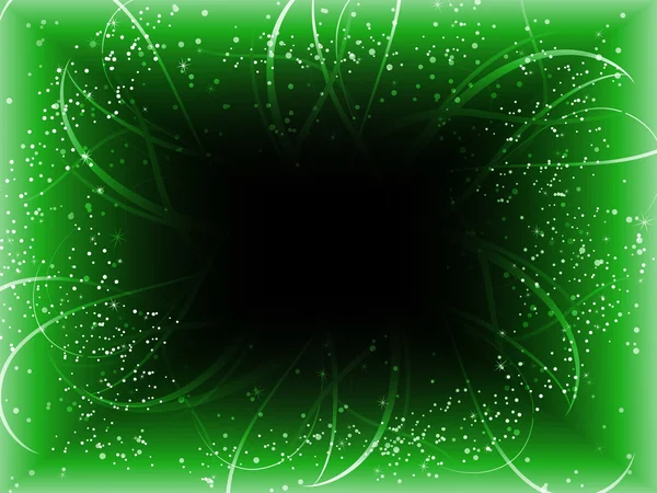 Infinite Green Stars Background. — Stock Vector