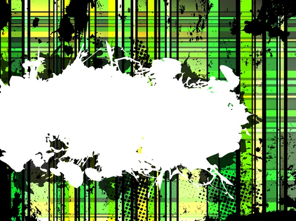 Checkered Green Grunge Background. — Stock Vector