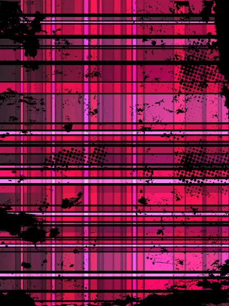 Checkered Pink Grunge Background. — Stock Vector