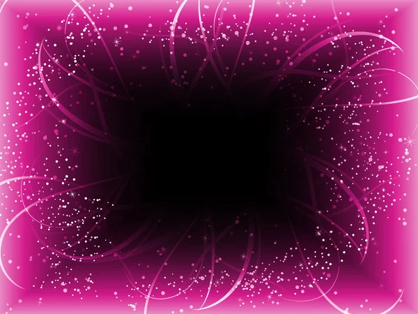 Infinite Perspective Pink Stars Background. — Stock Vector