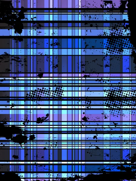 Checkered Blue Grunge Background. — Stock Vector