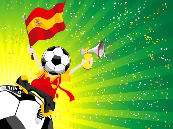 Spanje voetbal winnaar. — Stockvector