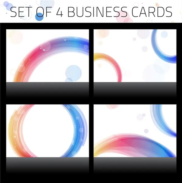 Business Cards Set. Colorful Circles. — Stock Vector