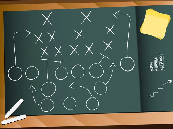 Teamwork Football Game Plan Strategy — Stock Vector