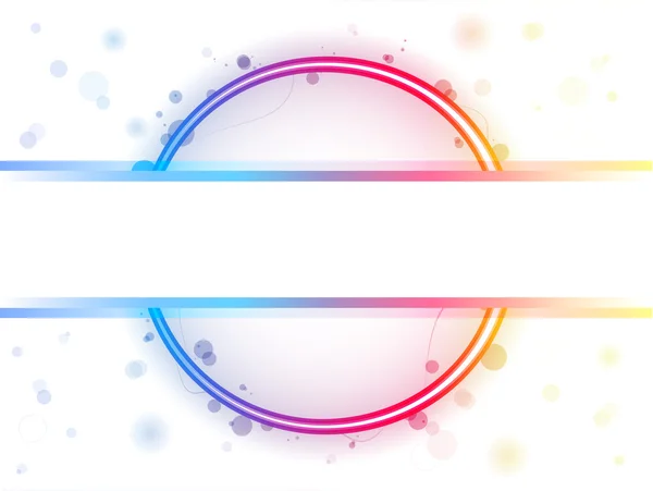 Frontera del círculo del arco iris con chispas y remolinos . — Vector de stock
