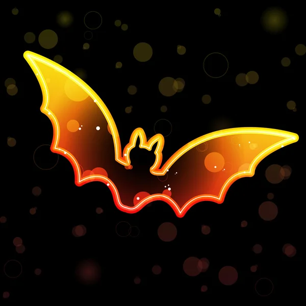 Orange Transparent Bat for Halloween — Stock Vector
