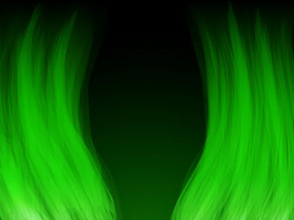 Зелений полум'я. колір і форм, можна редагувати. — стоковий вектор