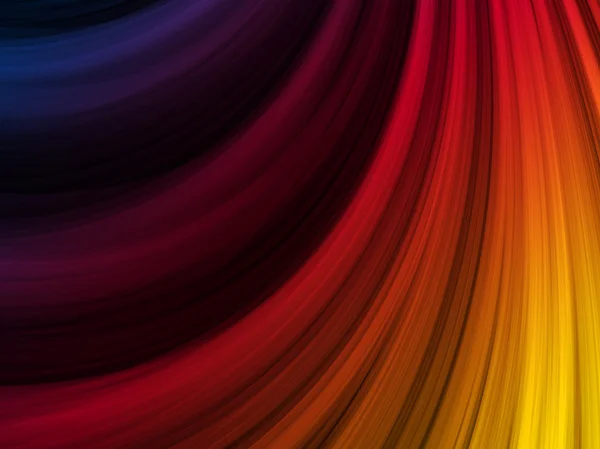 Ondes colorées abstraites sur fond noir — Image vectorielle
