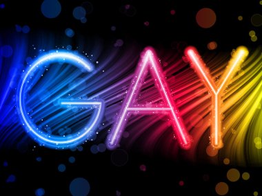 Gay Pride Abstract Colorful Waves on Black Background clipart