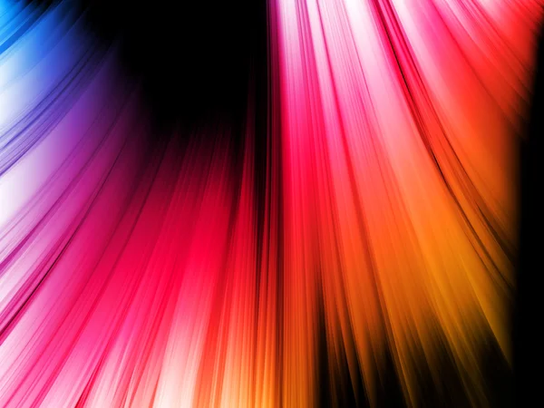 Abstrato ondas coloridas sobre fundo preto — Vetor de Stock