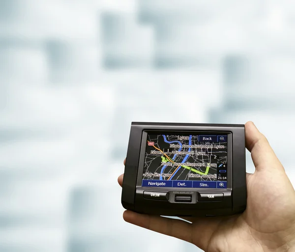 Gps in a man hand.