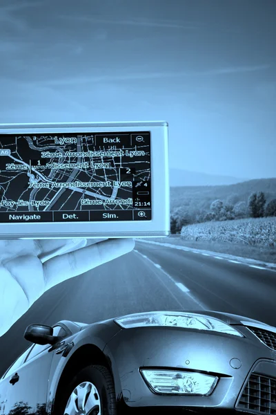 GPS Navegação de veículos — Fotografia de Stock