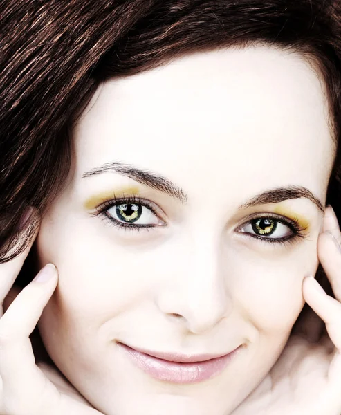 Mulher com olhos verdes — Fotografia de Stock
