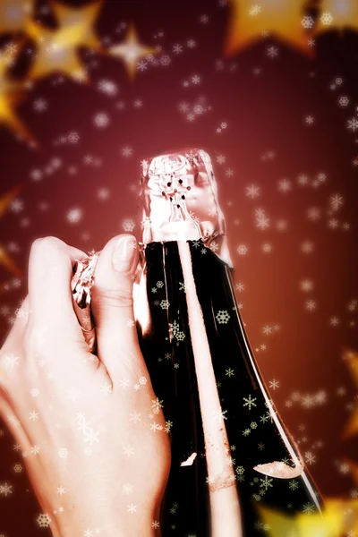 Abertura garrafa de champanhe — Fotografia de Stock