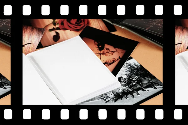 Album fotografico con spazio di copia — Foto Stock