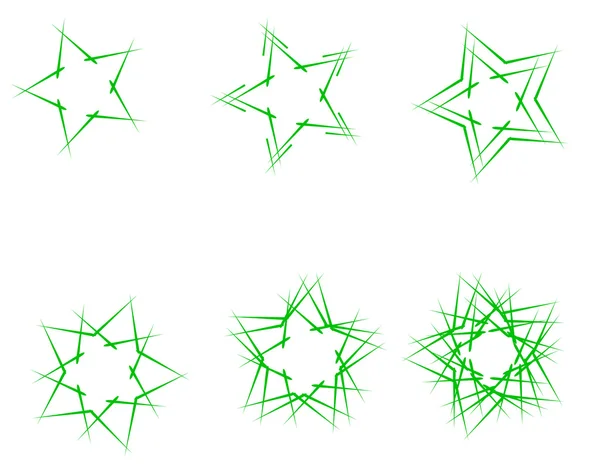 Зелёные звезды — стоковый вектор