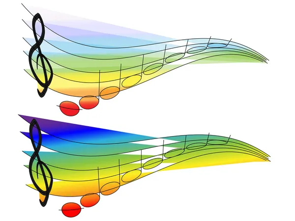 Hudba Rainbow — Stockový vektor