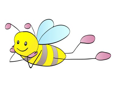 Cute bee clipart