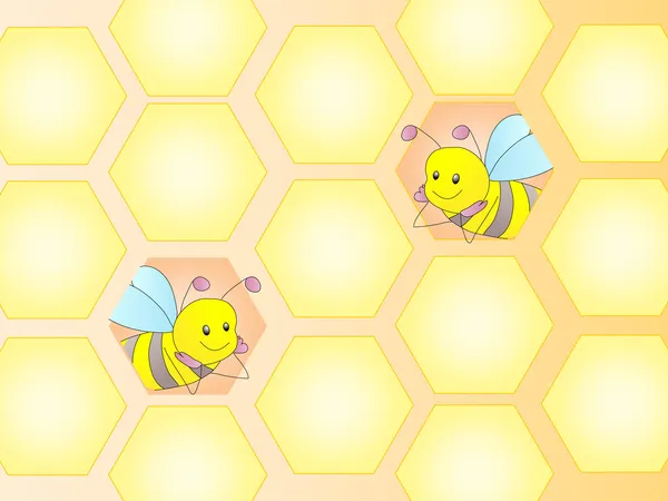 Fundo abelhas — Vetor de Stock