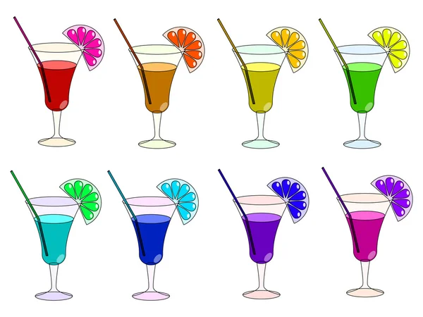 Cocktail arcobaleno — Vettoriale Stock