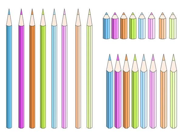 Kolorowe ołówki — Wektor stockowy