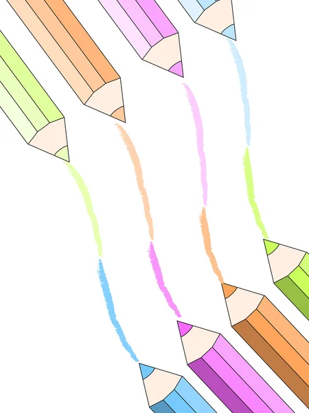 Crayons à dessiner — Image vectorielle