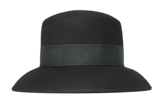 Κλασικό μαύρες γυναίκες καπέλο — Φωτογραφία Αρχείου