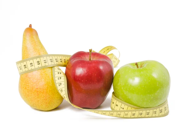 Frutas embaladas em centímetro — Fotografia de Stock