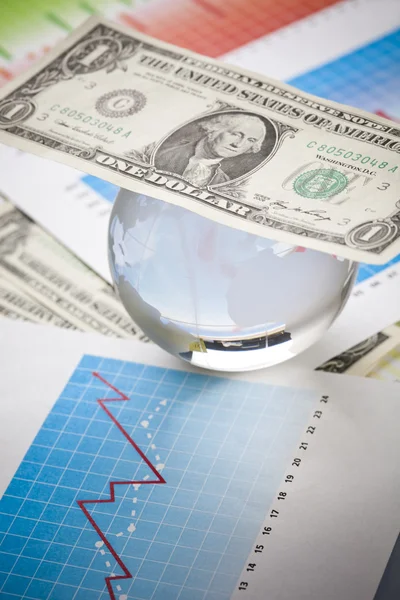 Money and Diagram — Stock Photo, Image