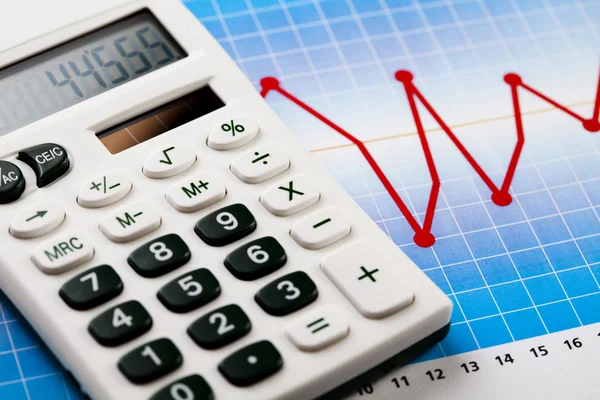 Planificación financiera, calculadora —  Fotos de Stock