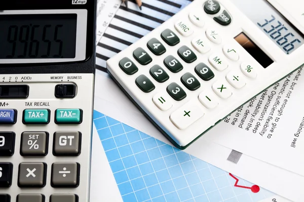 Финансовое планирование, Калькулятор — стоковое фото