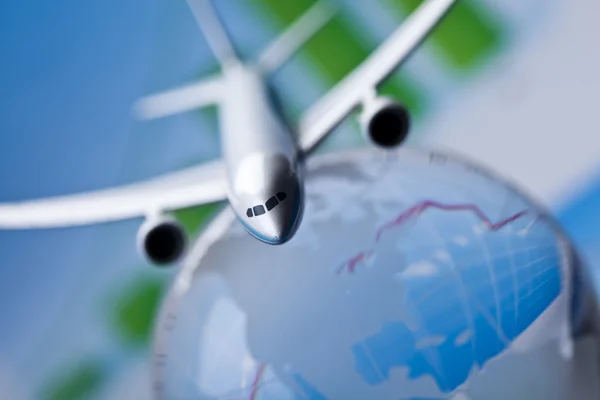 Vliegtuig vliegen, reizen — Stockfoto