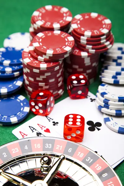Fichas de casino — Fotografia de Stock