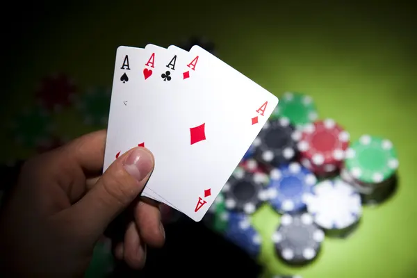 stock image Playing cards in casino