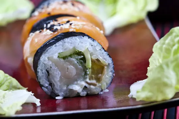 Comida tradicional japonesa, Sushi —  Fotos de Stock
