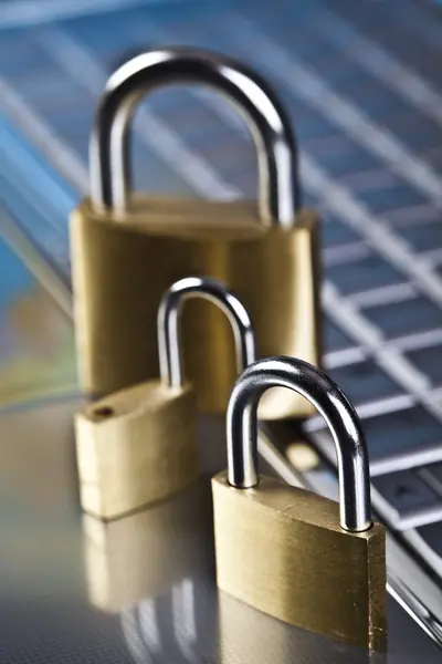 Locked mobile computer Stock Image