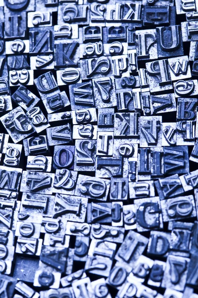 Imprimir casos de letras — Fotografia de Stock