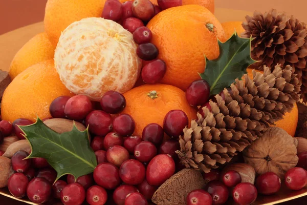 Jul frukt och nötter — Stockfoto