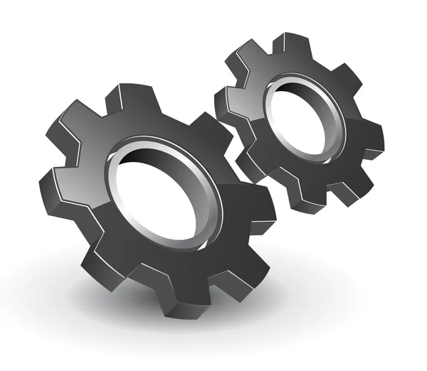 Logo 3d gears — Stock vektor