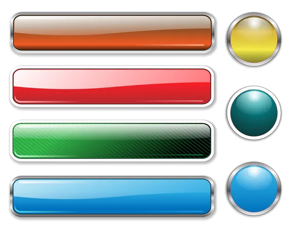 Bannières, en-têtes multicolores ensemble — Image vectorielle
