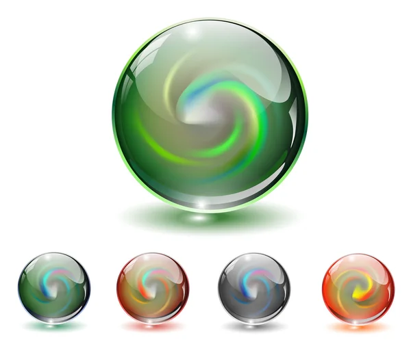 Crystal, glass sphere vector. — Stock Vector