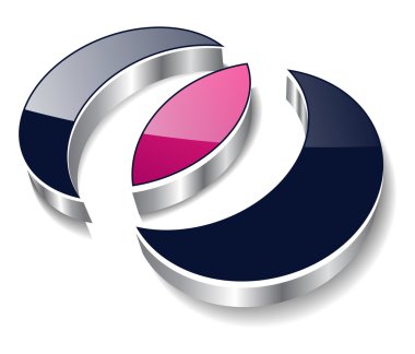 Modern 3d logo clipart