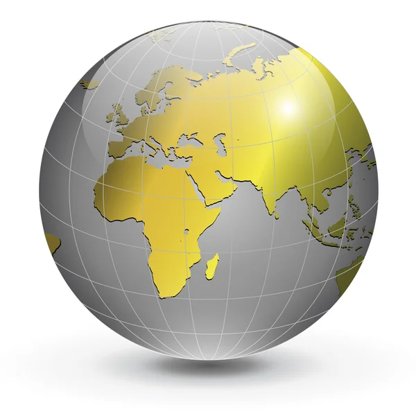 Золотой глобус мира — стоковый вектор